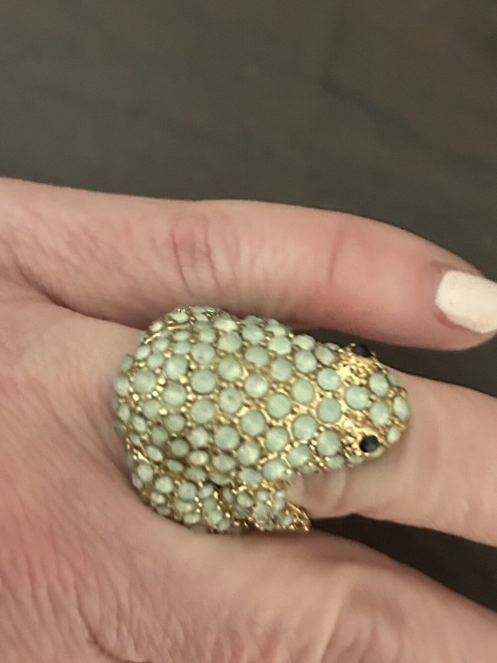 Ring - Beaded Frog